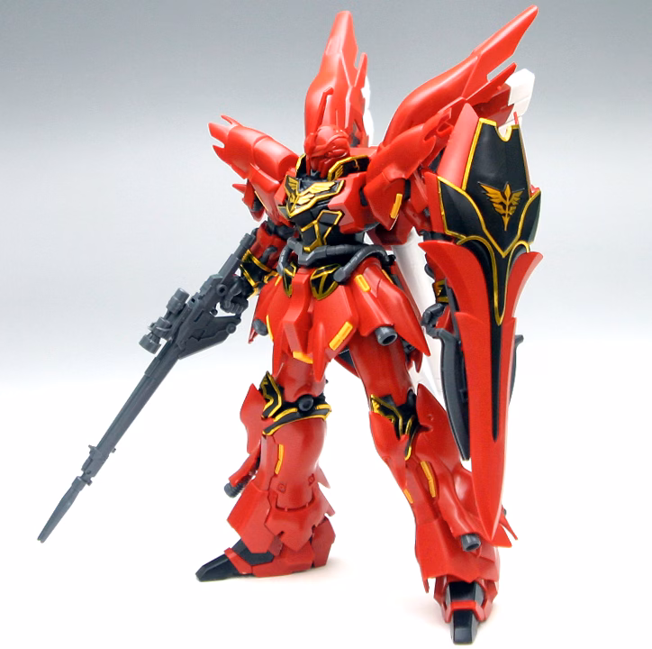 Bandai HGUC 1/144 MSN-06S Sinanju – Gundam Unicorn – Kit Plastique – Autocollants Dorés – Sans Colle Ni Peinture