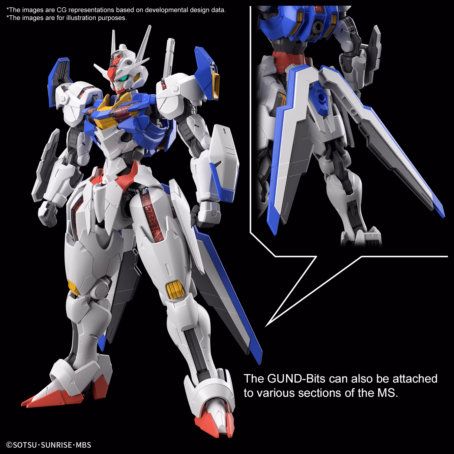 FULL MECHANICS 1/100 Aerial Water Slide Decal - UV Reactive & Pre-Cut | Gundam Model Kit Accessory